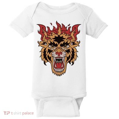 Tiger Flames Baby Bodysuit