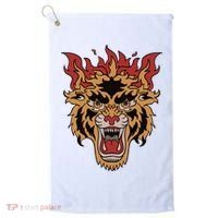 Tiger Flames Golf Towel thumb 0