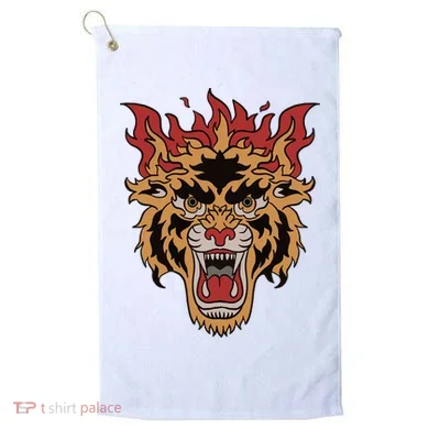 Tiger Flames Golf Towel
