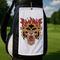 Tiger Flames Golf Towel thumb 2