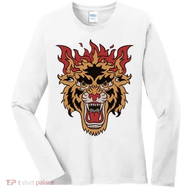 Tiger Flames Women's Long Sleeve Shirt