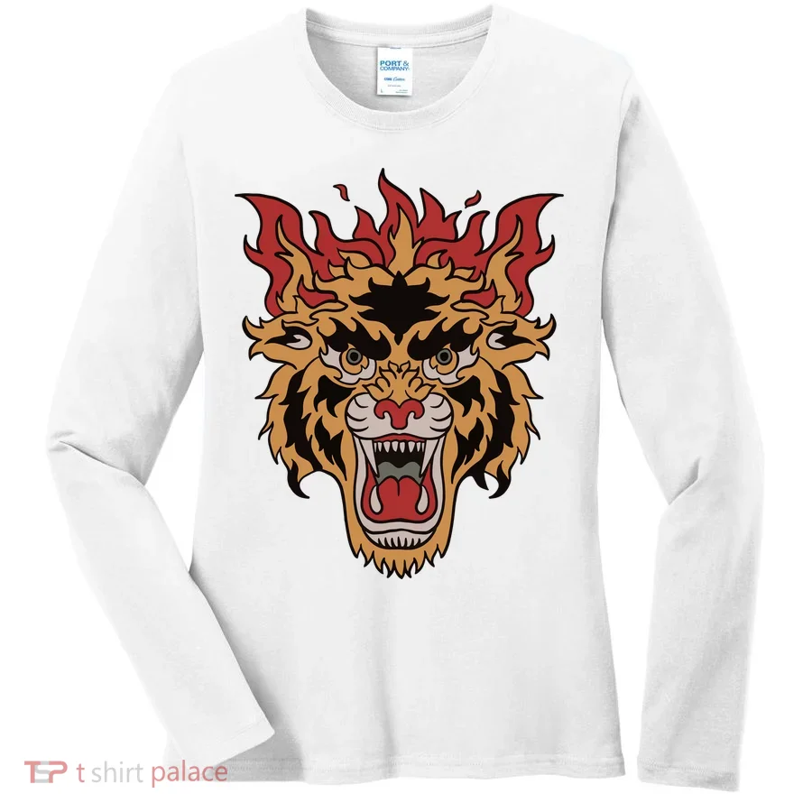 Tiger Flames Women's Long Sleeve Shirt