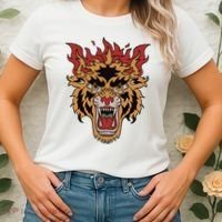 Tiger Flames Women's T-Shirt thumb 2