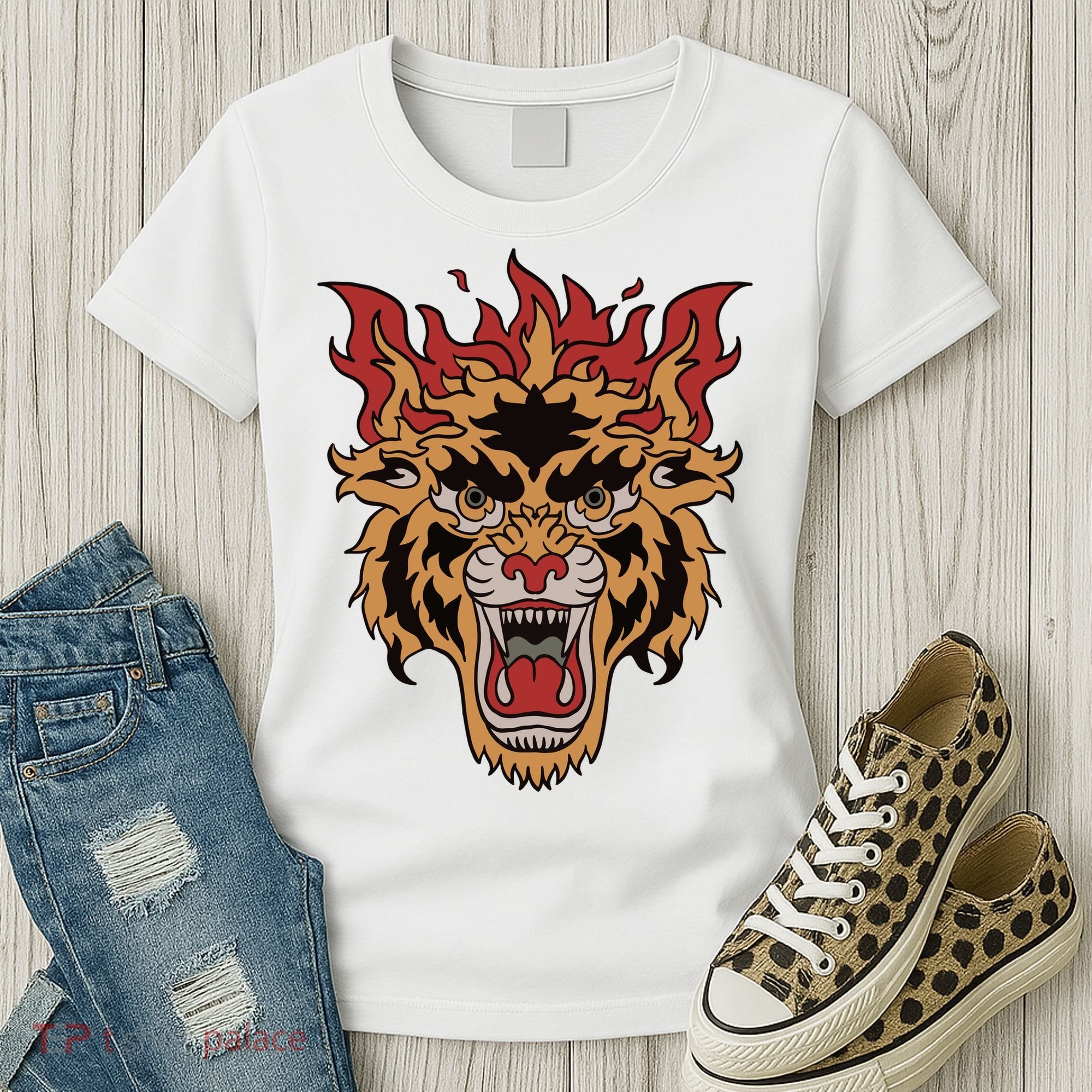 Tiger Flames Women's T-Shirt