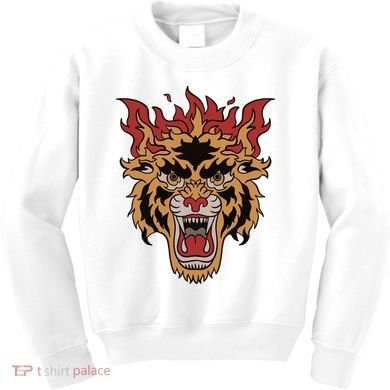 Tiger Flames Kids Sweatshirt