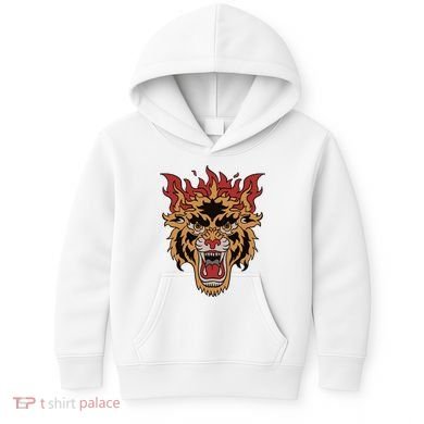 Tiger Flames Kids Hoodie