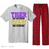 Tiger On Saturday Saint On Sunday Louisiana Football Pajama Set thumb 0