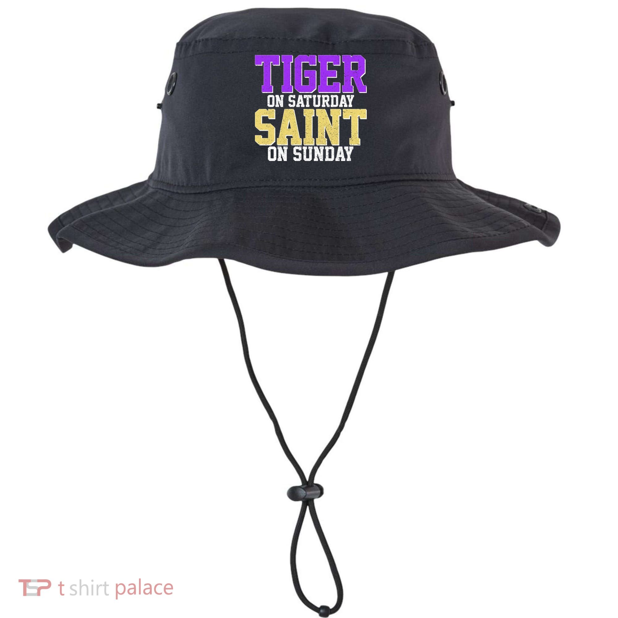 Tiger On Saturday Saint On Sunday Louisiana Football Bucket Hat