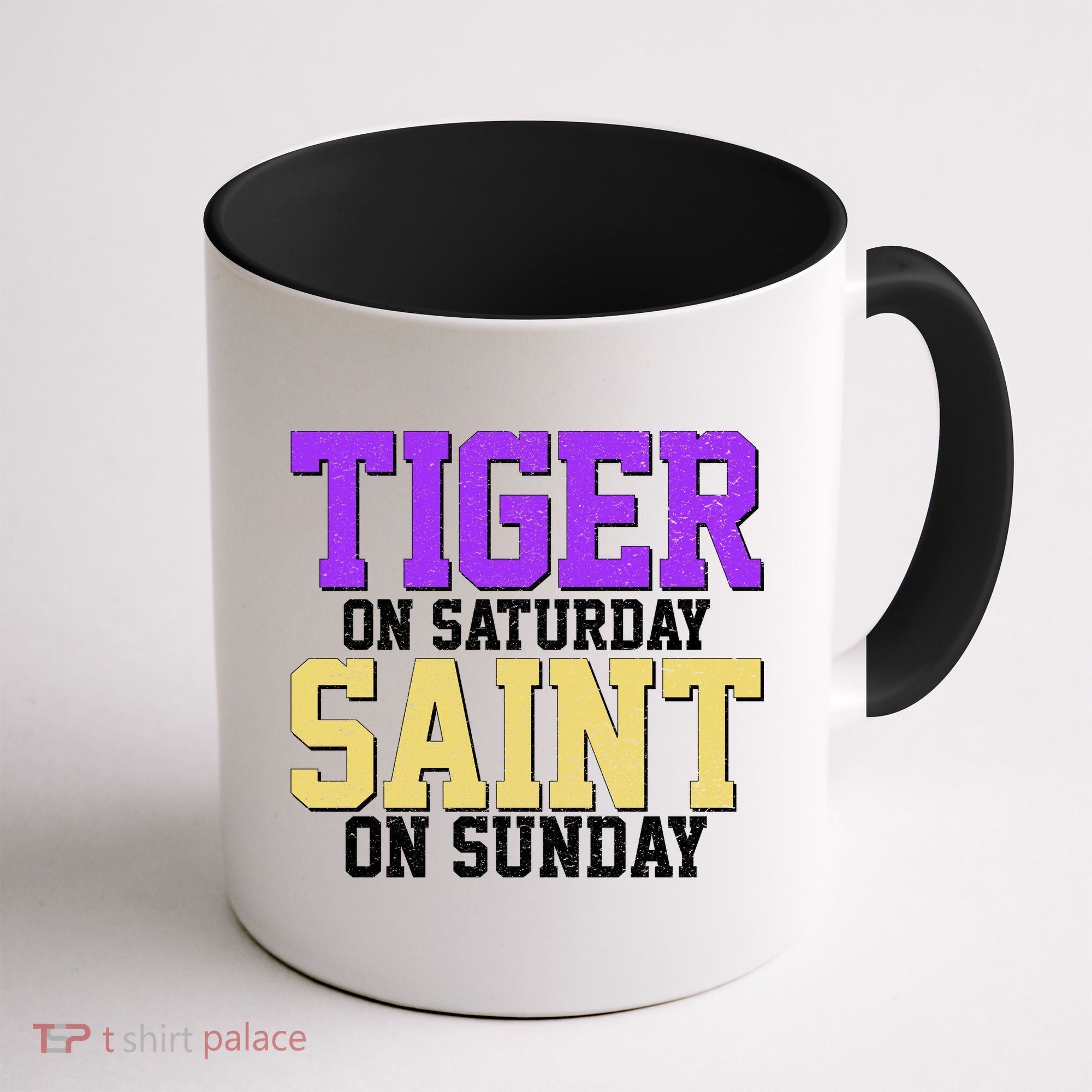 Tiger On Saturday Saint On Sunday Louisiana Football Coffee Mug