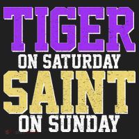Tiger On Saturday Saint On Sunday Louisiana Football Beanie thumb 2