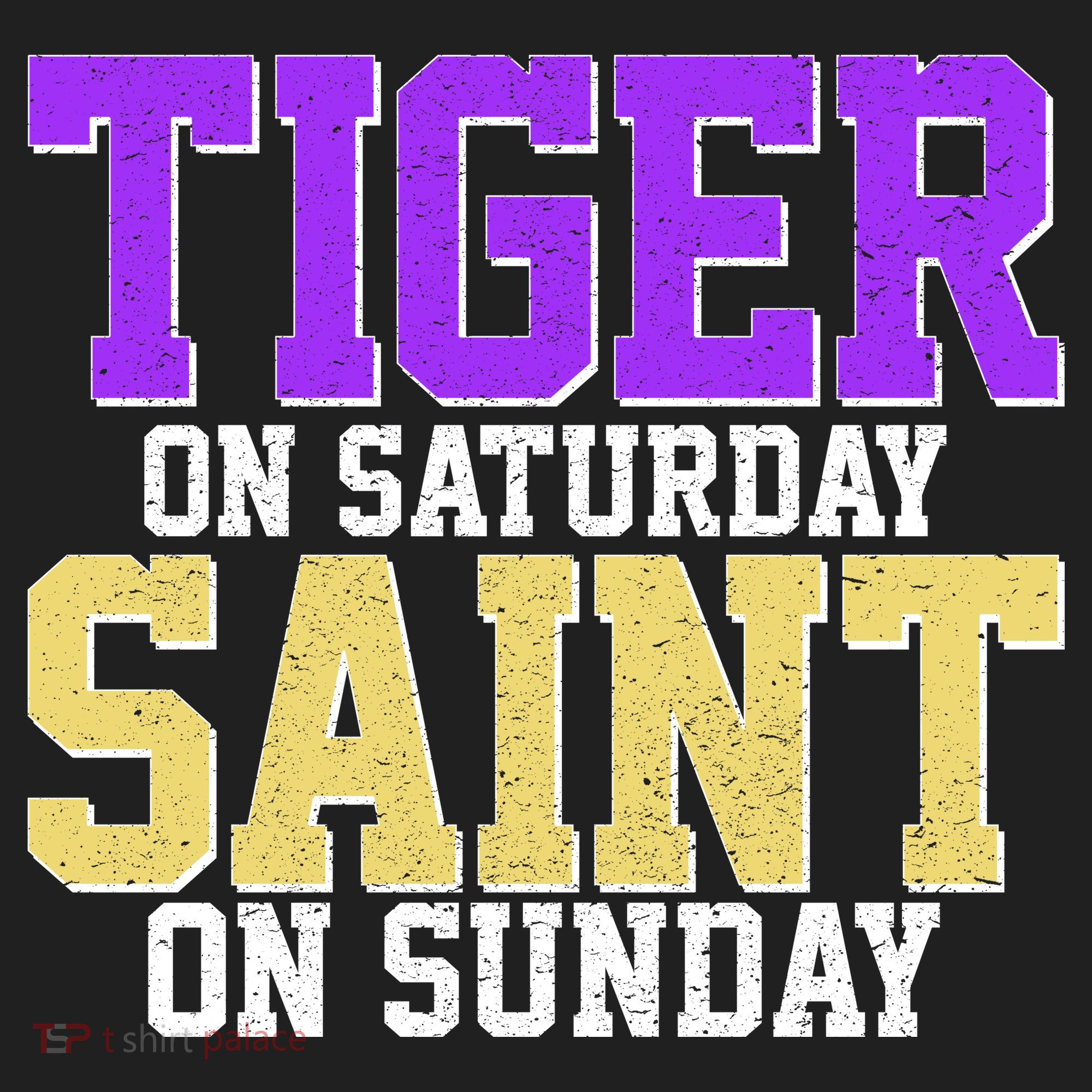 Tiger On Saturday Saint On Sunday Louisiana Football Hat