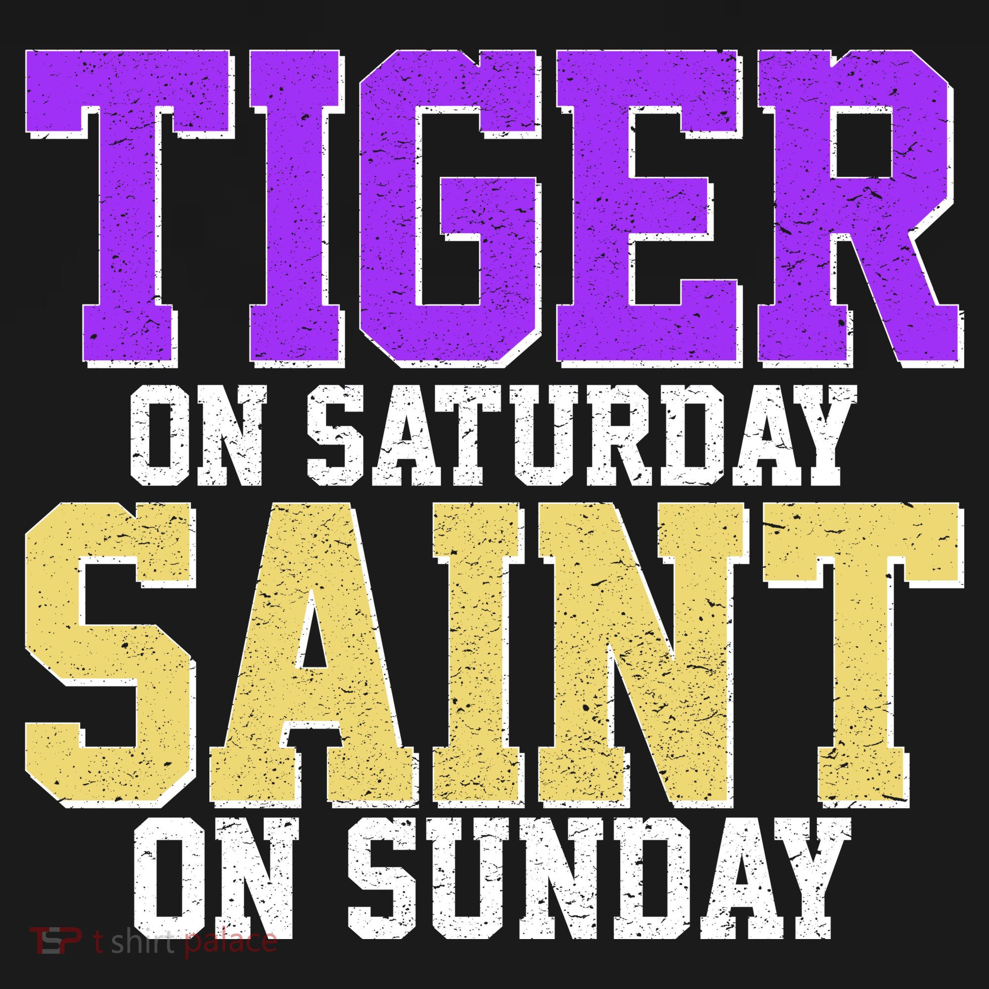 Tiger On Saturday Saint On Sunday Louisiana Football Tote Bag