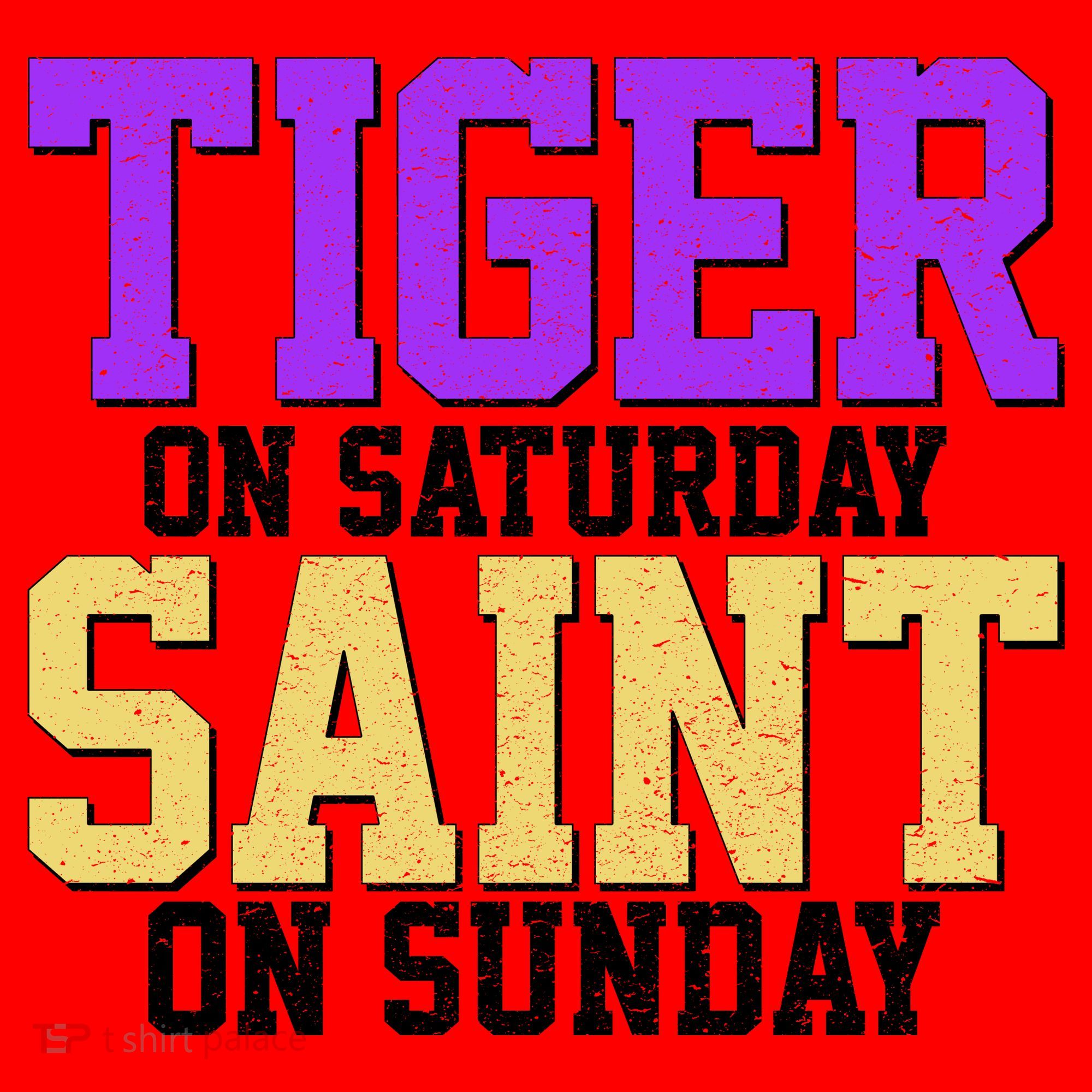 Tiger On Saturday Saint On Sunday Louisiana Football Santa Hat