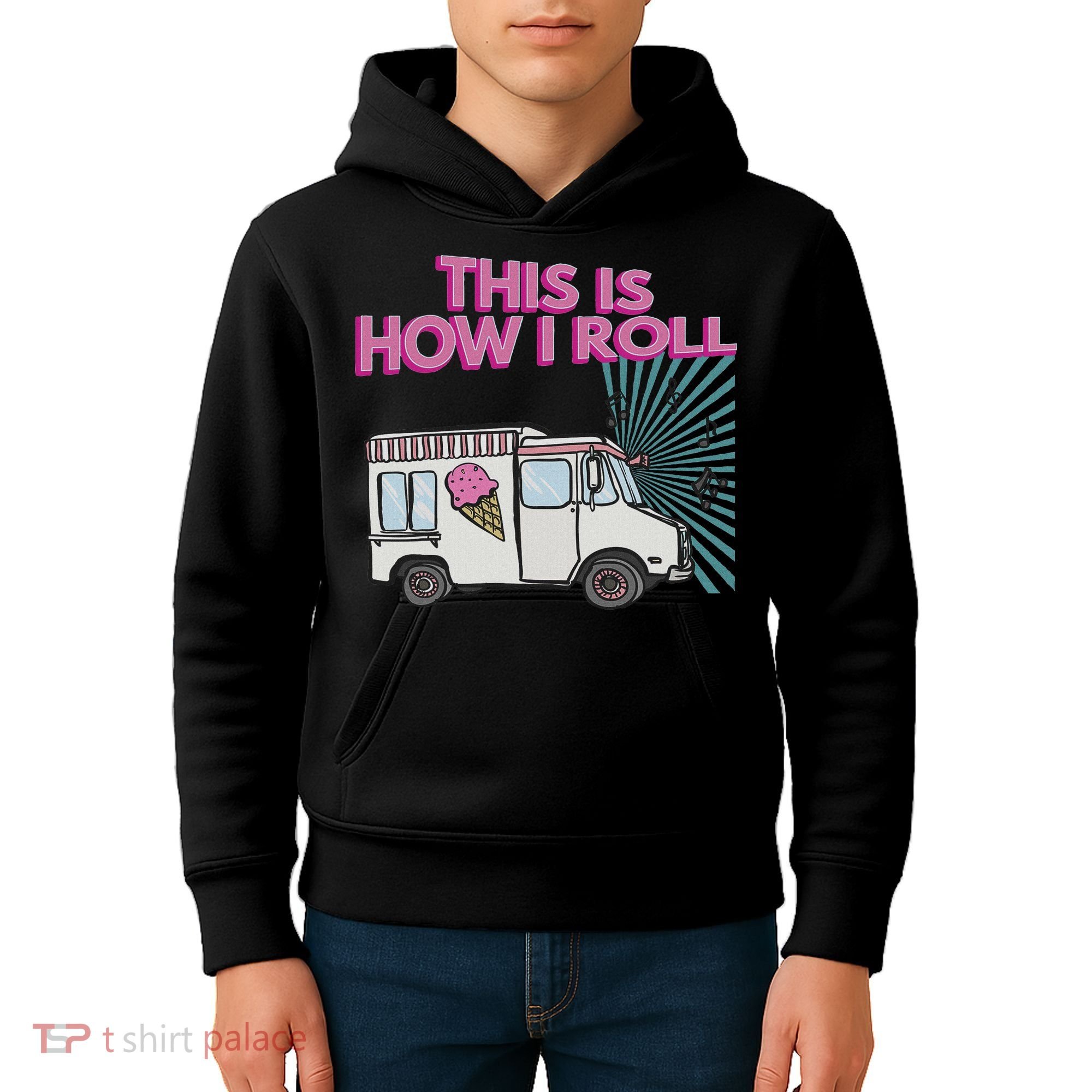 This Is How I Roll Funny Casual Ice Cream Truck Gift Kids Hoodie