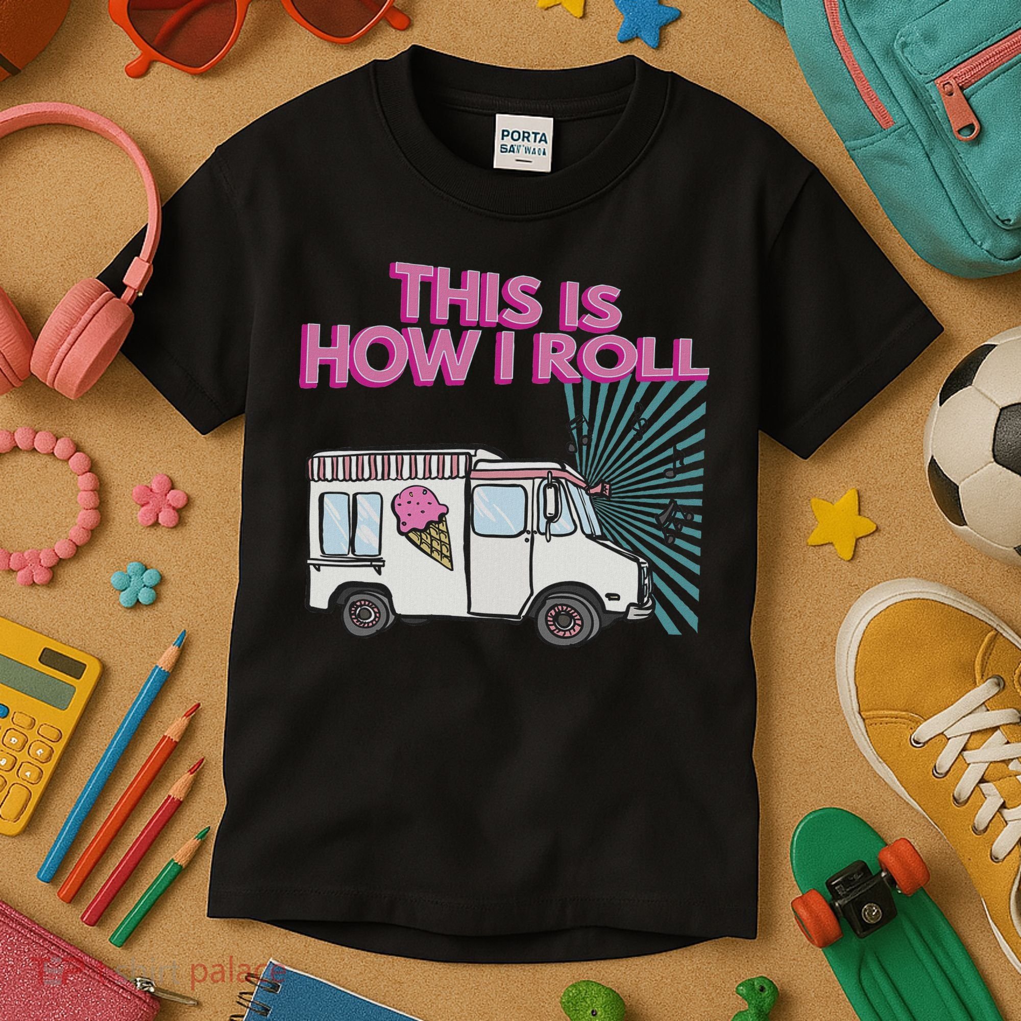 This Is How I Roll Funny Casual Ice Cream Truck Gift Kids T-Shirt