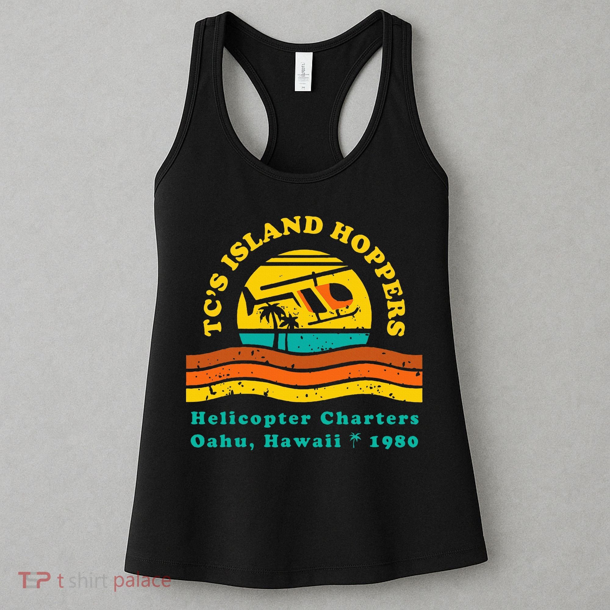 TcS Island Hoppers Helicopter Charters Hawaii Since 1980 Women's Tank Top