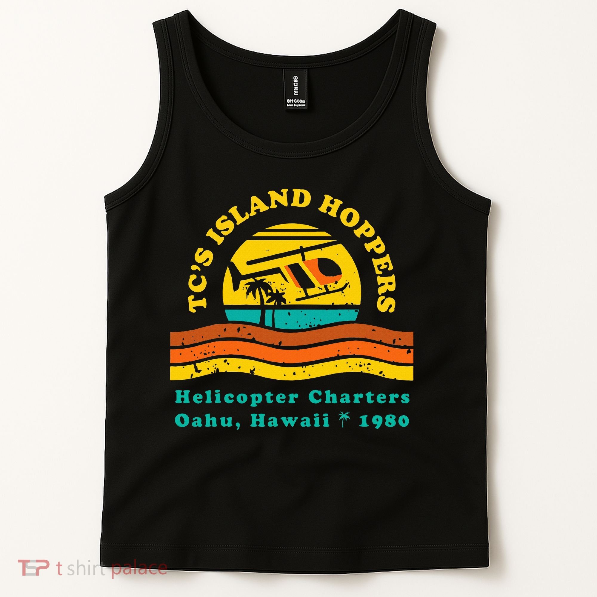 TcS Island Hoppers Helicopter Charters Hawaii Since 1980 Tank Top