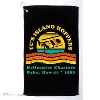 TcS Island Hoppers Helicopter Charters Hawaii Since 1980 Golf Towel thumb 0