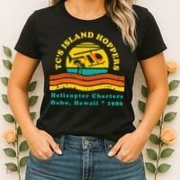 TcS Island Hoppers Helicopter Charters Hawaii Since 1980 Women's T-Shirt thumb 2