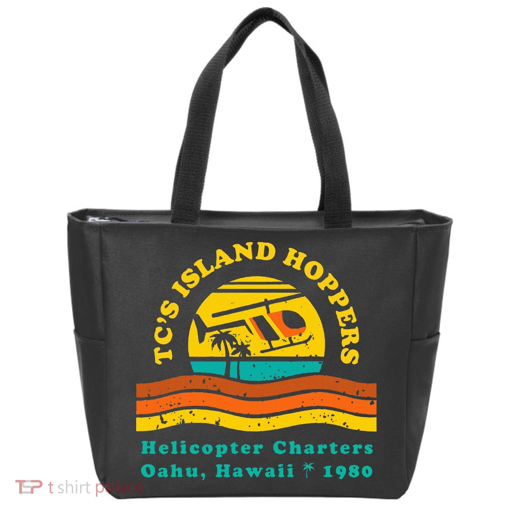 TcS Island Hoppers Helicopter Charters Hawaii Since 1980 Tote Bag