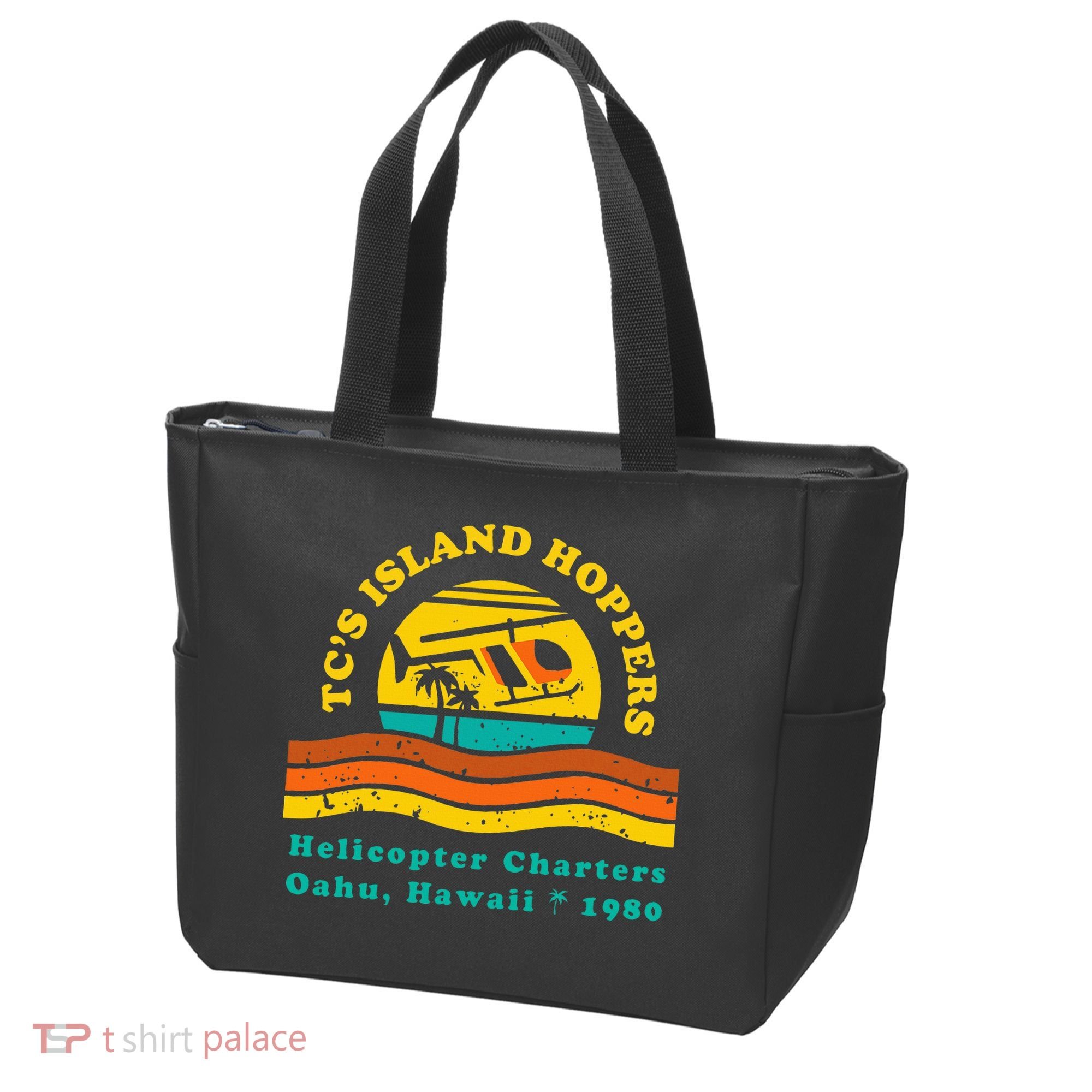 TcS Island Hoppers Helicopter Charters Hawaii Since 1980 Tote Bag