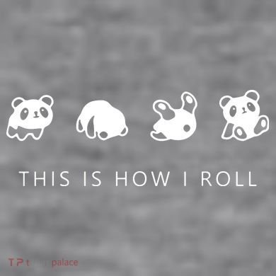 This Is How I Roll Panda Women's Racerback Cropped Tank
