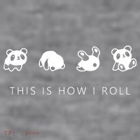 This Is How I Roll Panda Women's Racerback Cropped Tank thumb 2
