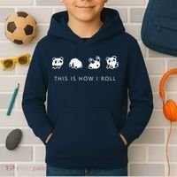 This Is How I Roll Panda Kids Hoodie thumb 2