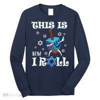 This Is How I Roll Hanukkah Chanukkah Dreidel Jewish Long Sleeve Shirt thumb 0