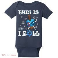 This Is How I Roll Hanukkah Chanukkah Dreidel Jewish Baby Bodysuit thumb 0