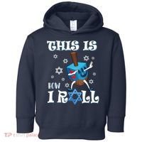 This Is How I Roll Hanukkah Chanukkah Dreidel Jewish Toddler Hoodie thumb 0