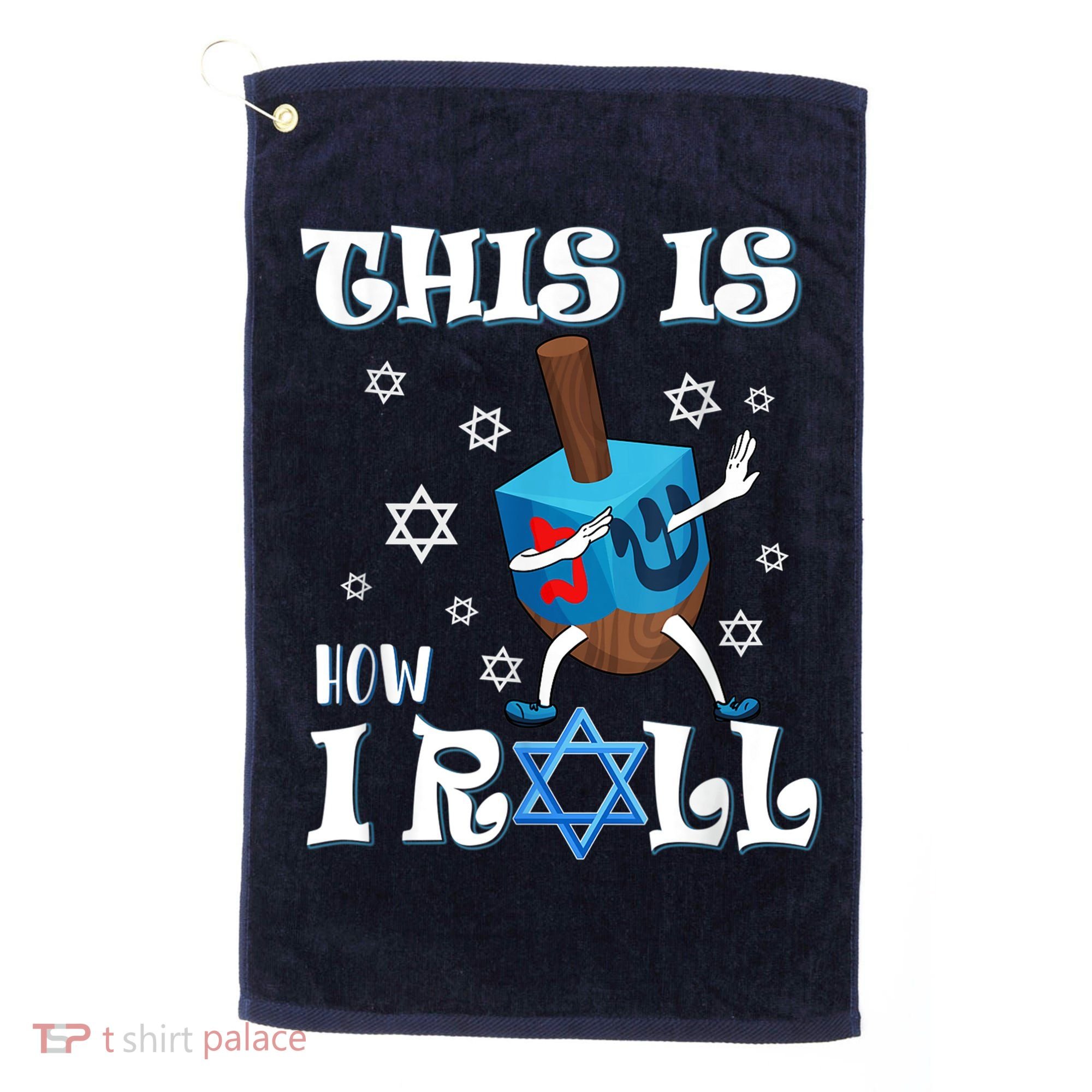 This Is How I Roll Hanukkah Chanukkah Dreidel Jewish Golf Towel