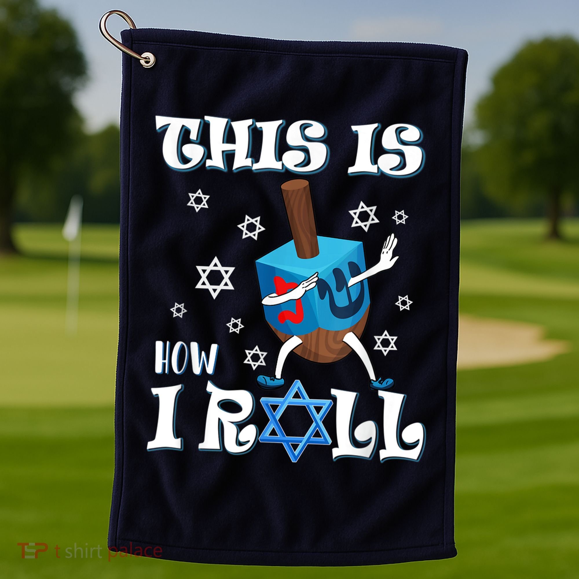 This Is How I Roll Hanukkah Chanukkah Dreidel Jewish Golf Towel