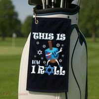 This Is How I Roll Hanukkah Chanukkah Dreidel Jewish Golf Towel thumb 2