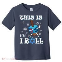 This Is How I Roll Hanukkah Chanukkah Dreidel Jewish Toddler T-Shirt thumb 0