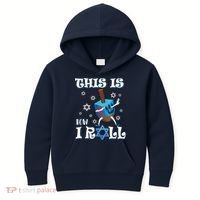 This Is How I Roll Hanukkah Chanukkah Dreidel Jewish Kids Hoodie thumb 0