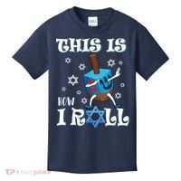 This Is How I Roll Hanukkah Chanukkah Dreidel Jewish Kids T-Shirt thumb 0