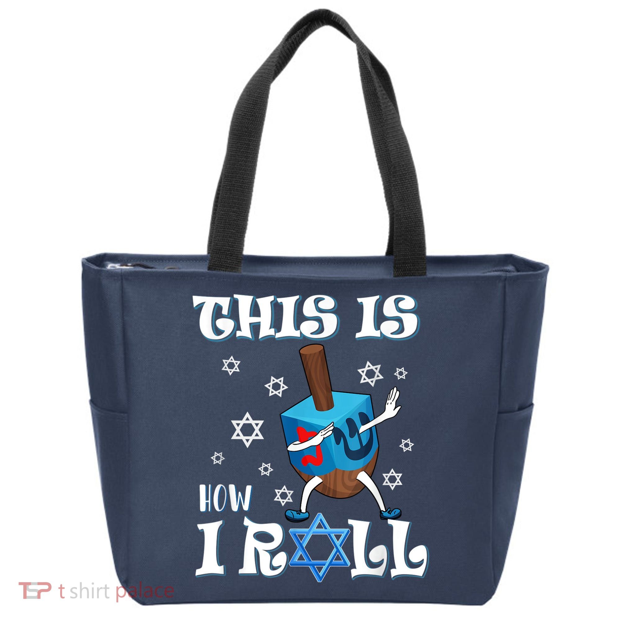 This Is How I Roll Hanukkah Chanukkah Dreidel Jewish Tote Bag