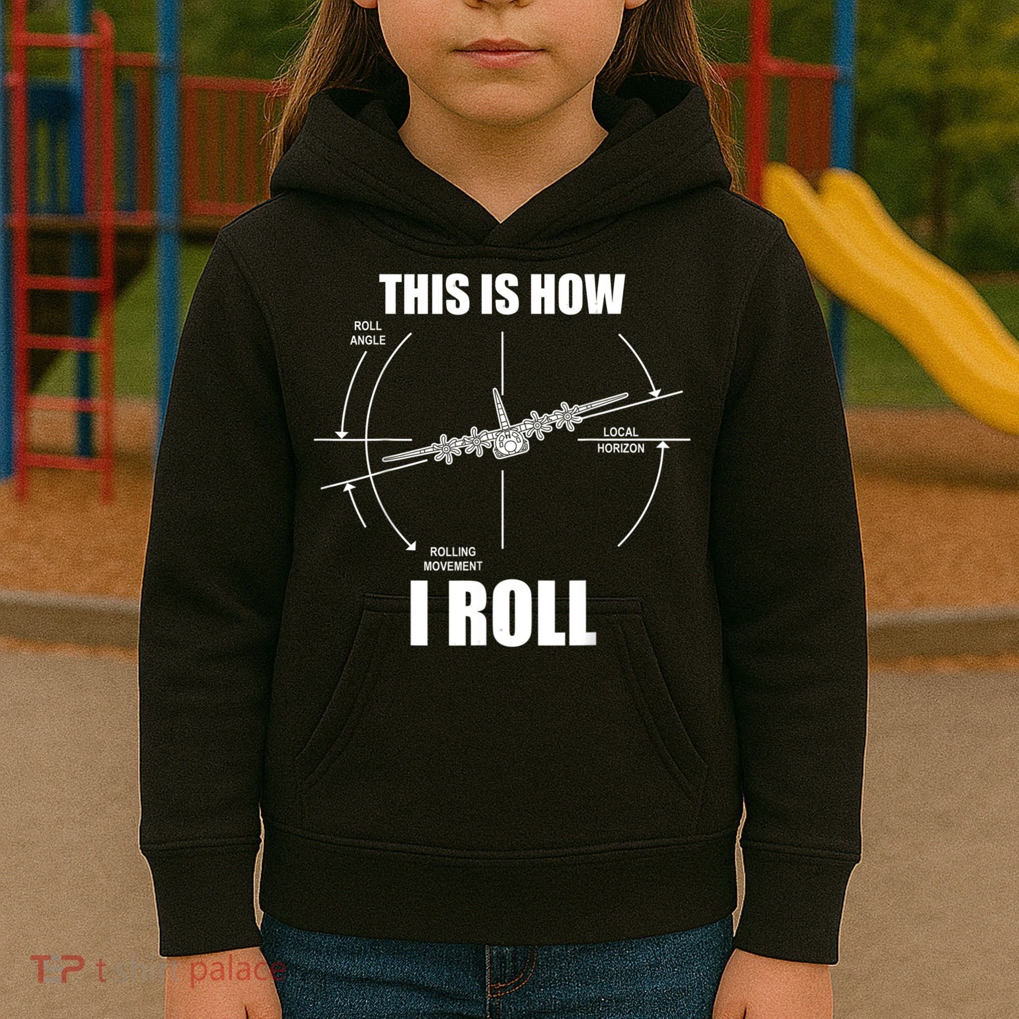 This Is How I Roll Fgift15 Eagle Airplane Pilot Flying F15 Gift Kids Hoodie