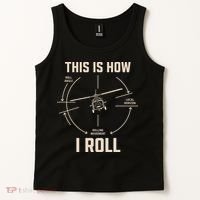 This Is How I Roll Funny Helicopter Tank Top thumb 2
