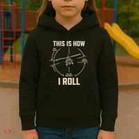 This Is How I Roll Funny Helicopter Kids Hoodie thumb 3