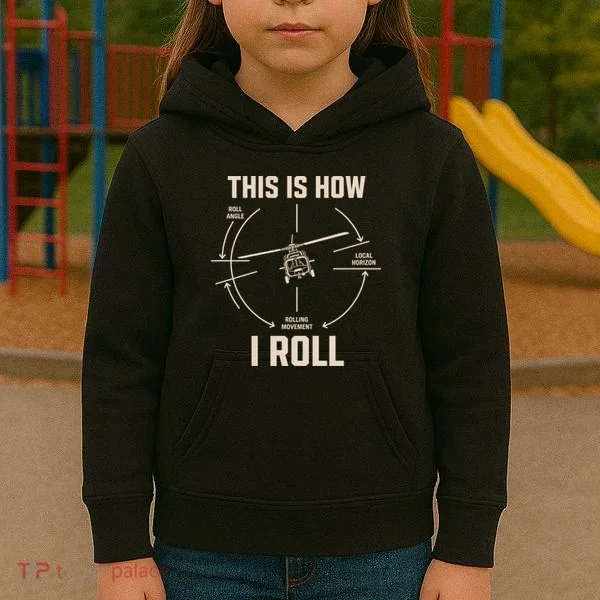 This Is How I Roll Funny Helicopter Kids Hoodie
