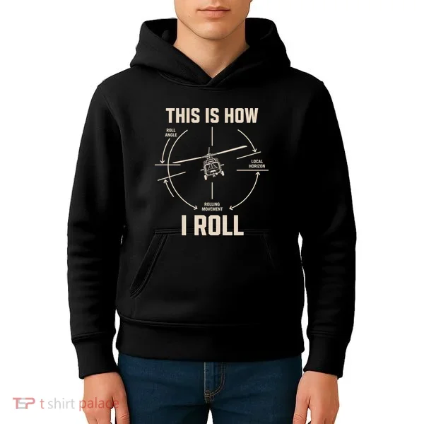 This Is How I Roll Funny Helicopter Kids Hoodie