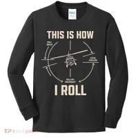 This Is How I Roll Funny Helicopter Kids Long Sleeve Shirt thumb 0
