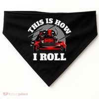 This Is How I Roll Zero Turn Riding Lawn Mower Image USA-Made Doggie Bandana thumb 0