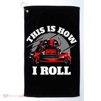 This Is How I Roll Zero Turn Riding Lawn Mower Image Golf Towel thumb 0