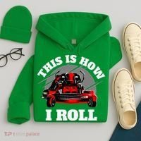 This Is How I Roll Zero Turn Riding Lawn Mower Image Hoodie thumb 4