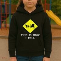This Is How I Roll Amish Horse & Buggy Lancaster Pa. Kids Hoodie thumb 3