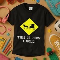 This Is How I Roll Amish Horse & Buggy Lancaster Pa. Kids T-Shirt thumb 3