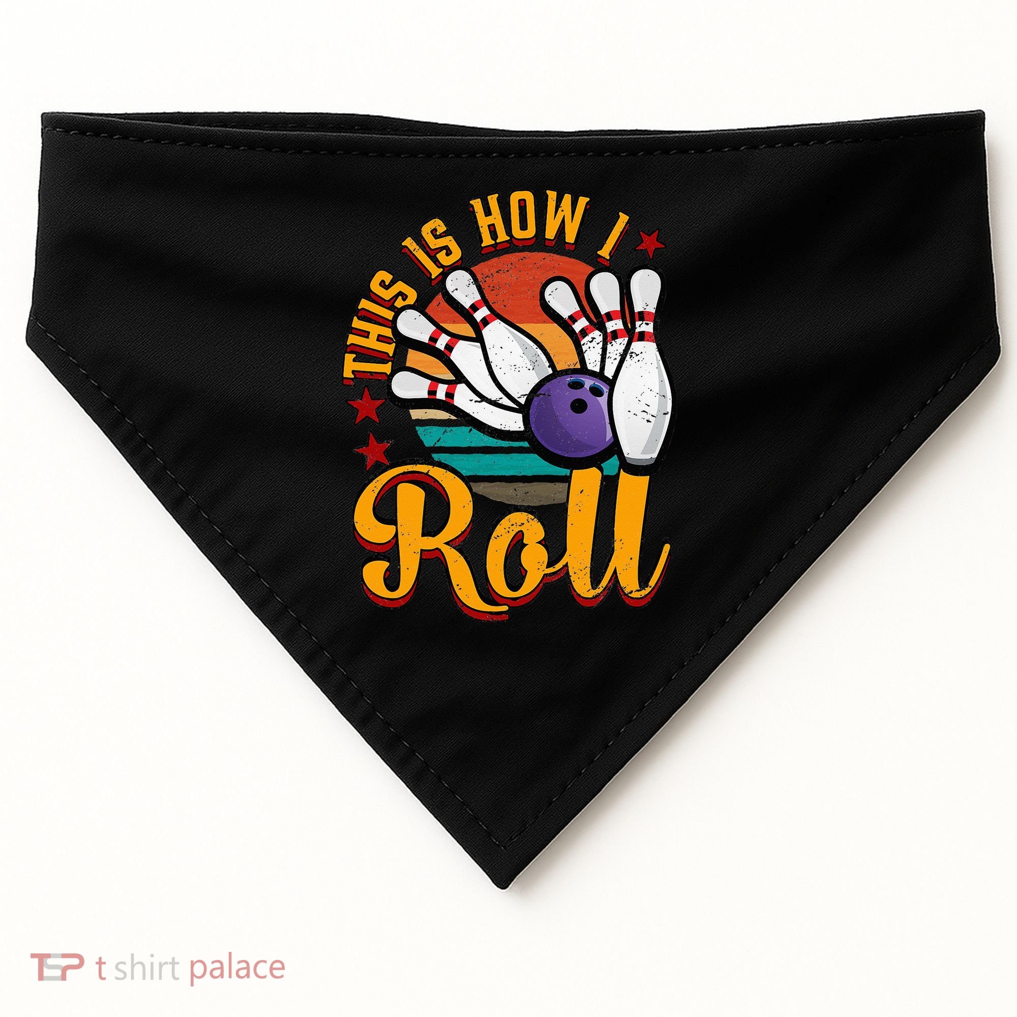 This Is How I Roll Bowling USA-Made Doggie Bandana